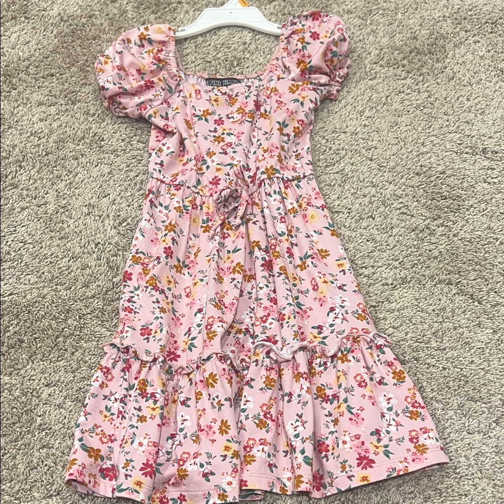 Teeki Pink Floral Kids Dress